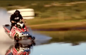 World Record Speed On Water For Snowmobile