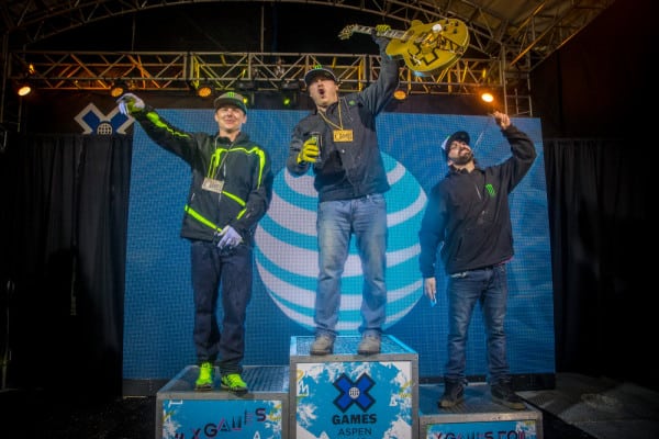 Monster Energy Podium Sweep!  Joe Parsons Gold, Heath Frisby Silver, Brett Turcotte Bronze in Snowmobile Freestyle at X Games Aspen 2016