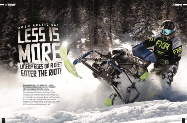 2020 ARCTIC CAT LESS IS MORE LINEUP GOES ON A DIET, ENTER THE RIOT
