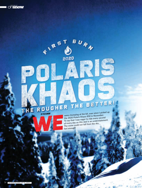 First Burn!  2020 Polaris Khaos The Rougher The Better!