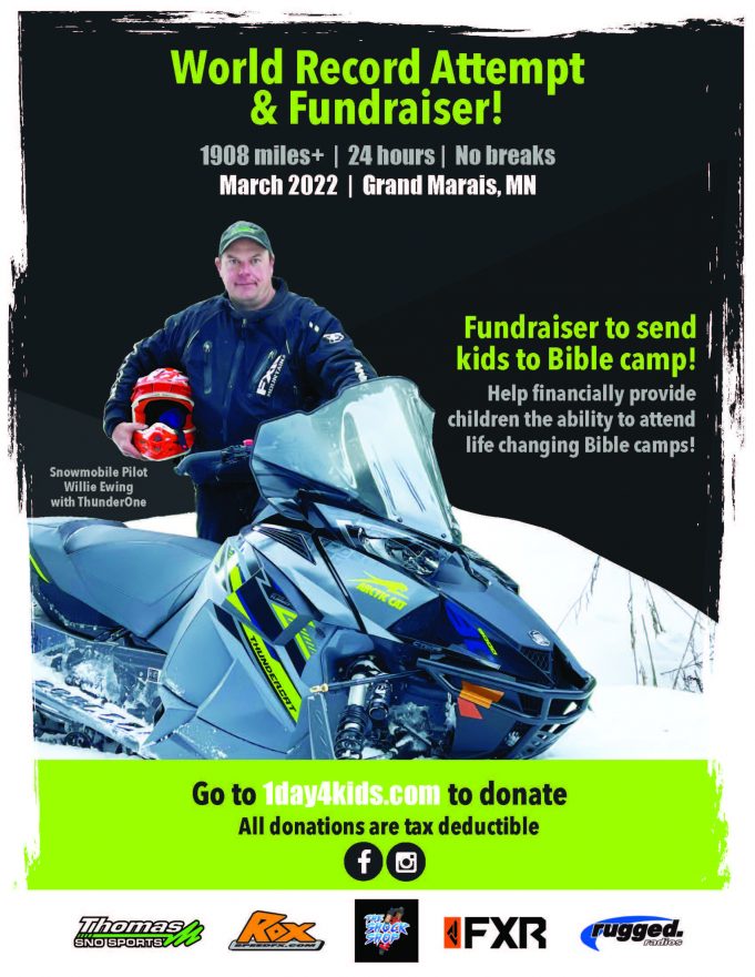 Breaking The World Record Of Most Miles On A Snowmobile For Kids To Go To Bible Camp