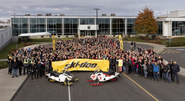 The first Ski-Doo and Lynx Electric Powered Snowmobiles Rolled Off The Production Line In Valcourt This Week.