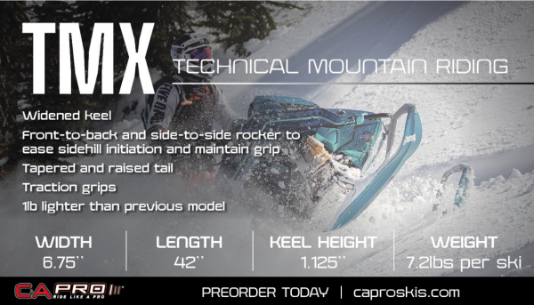 C&A Pro Releases New TMX Technical Mountain Riding Snowmobile Ski Designed by Mountain Riders, for Mountain Riders